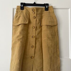 Button-Front Skirt